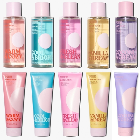 PINK Victoria's Secret Core Classics Body Lotion & Mist Collection Set of 10 NEW